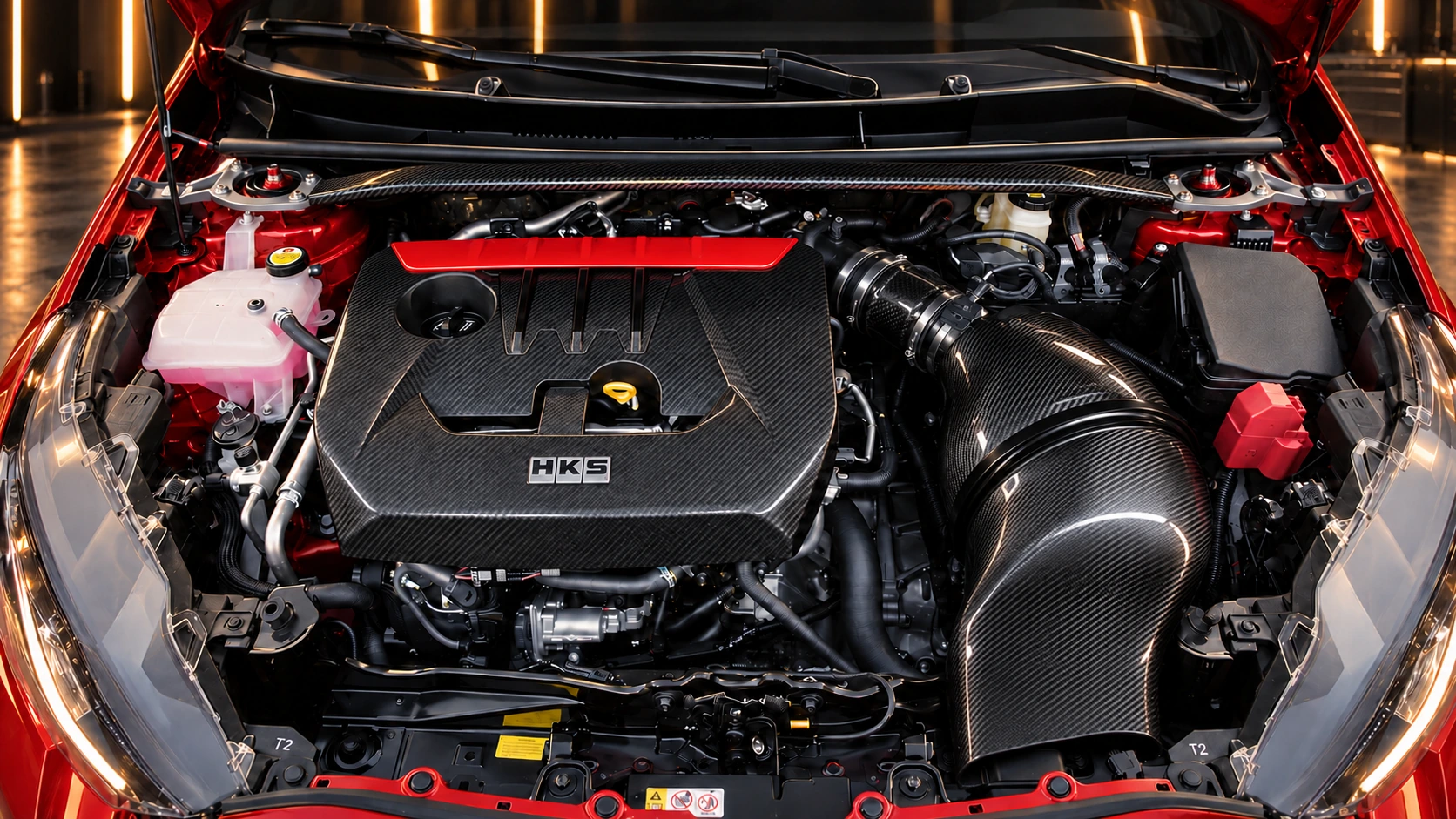 GR Yaris / Eventuri, HKS Carbon a karbónová vzpera